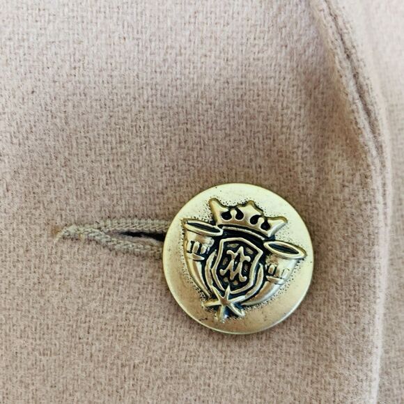 Vintage Sag Harbor Blazer Jacket 100% Wool Women 14 Camel Tan Brown Academia - Picture 5 of 13